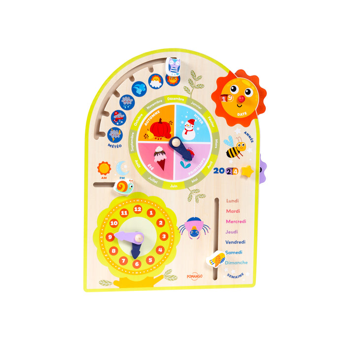 Wooden Perpetual Calendar Pomango