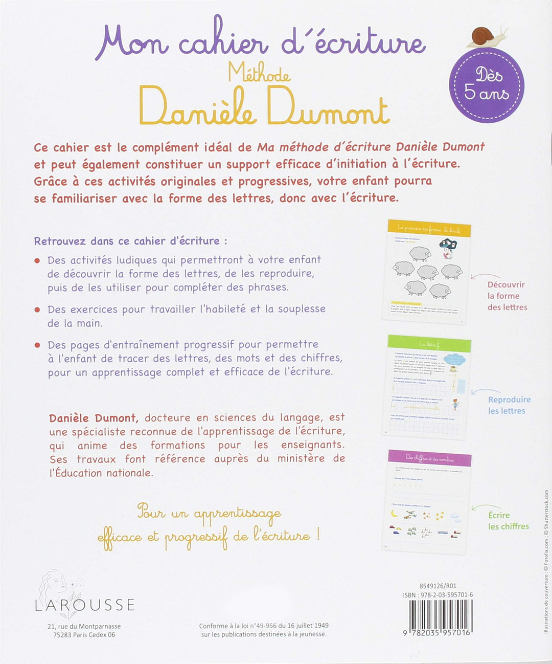 Mon Cahier D'écriture - Méthode Danièle Dumont