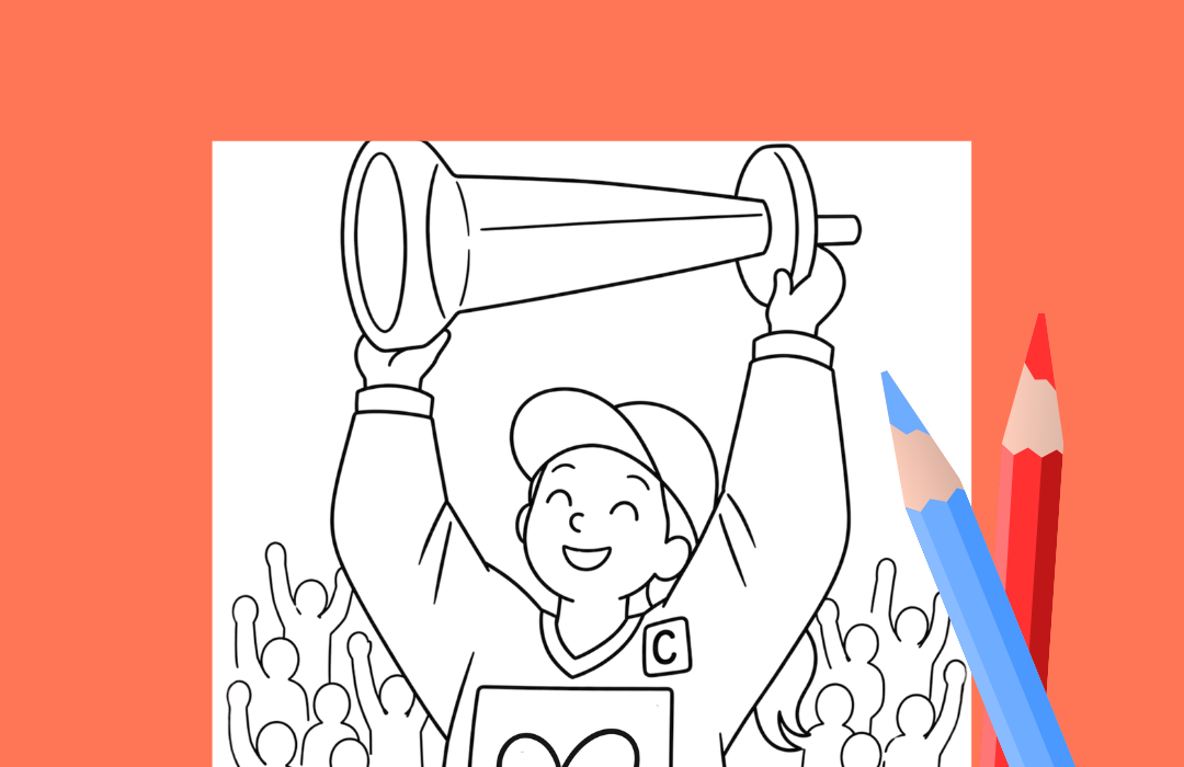 Coloriage victoire joueuse de hockey