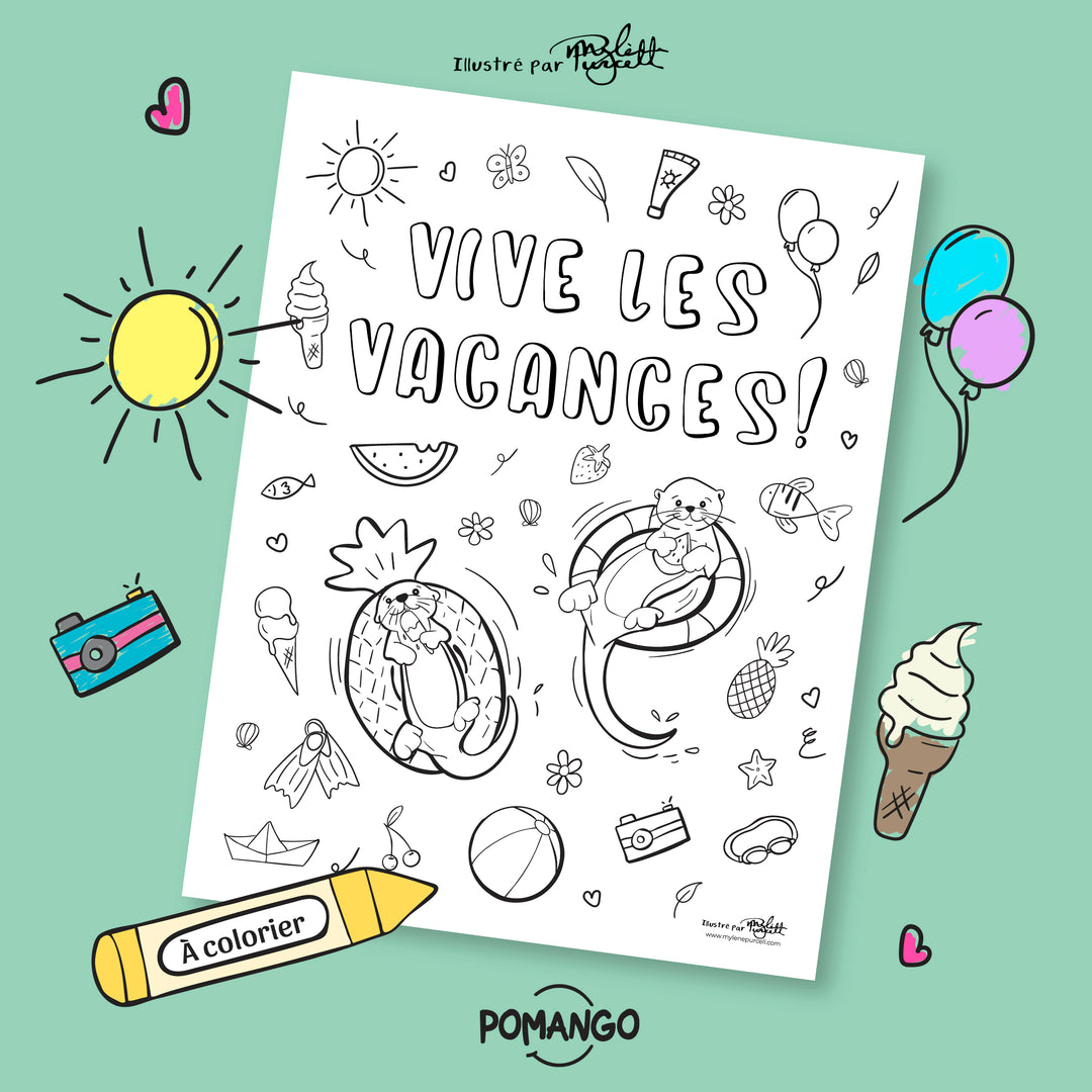 Coloriage Vive les vacances