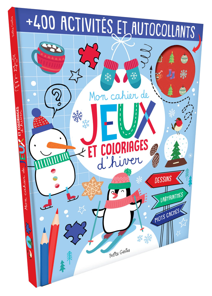 Mon cahier de jeux et coloriages d'hiver