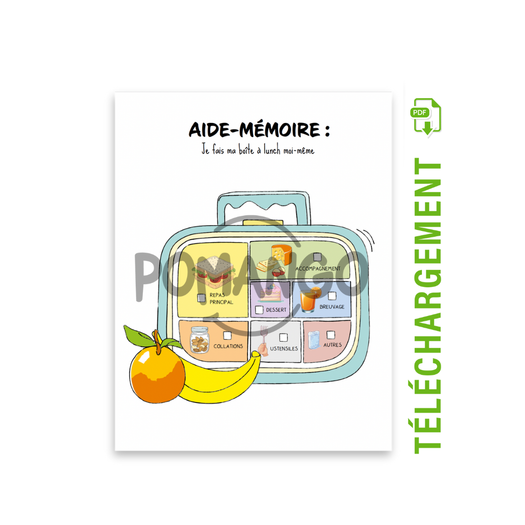 Je prépare mon lunch seul à imprimer