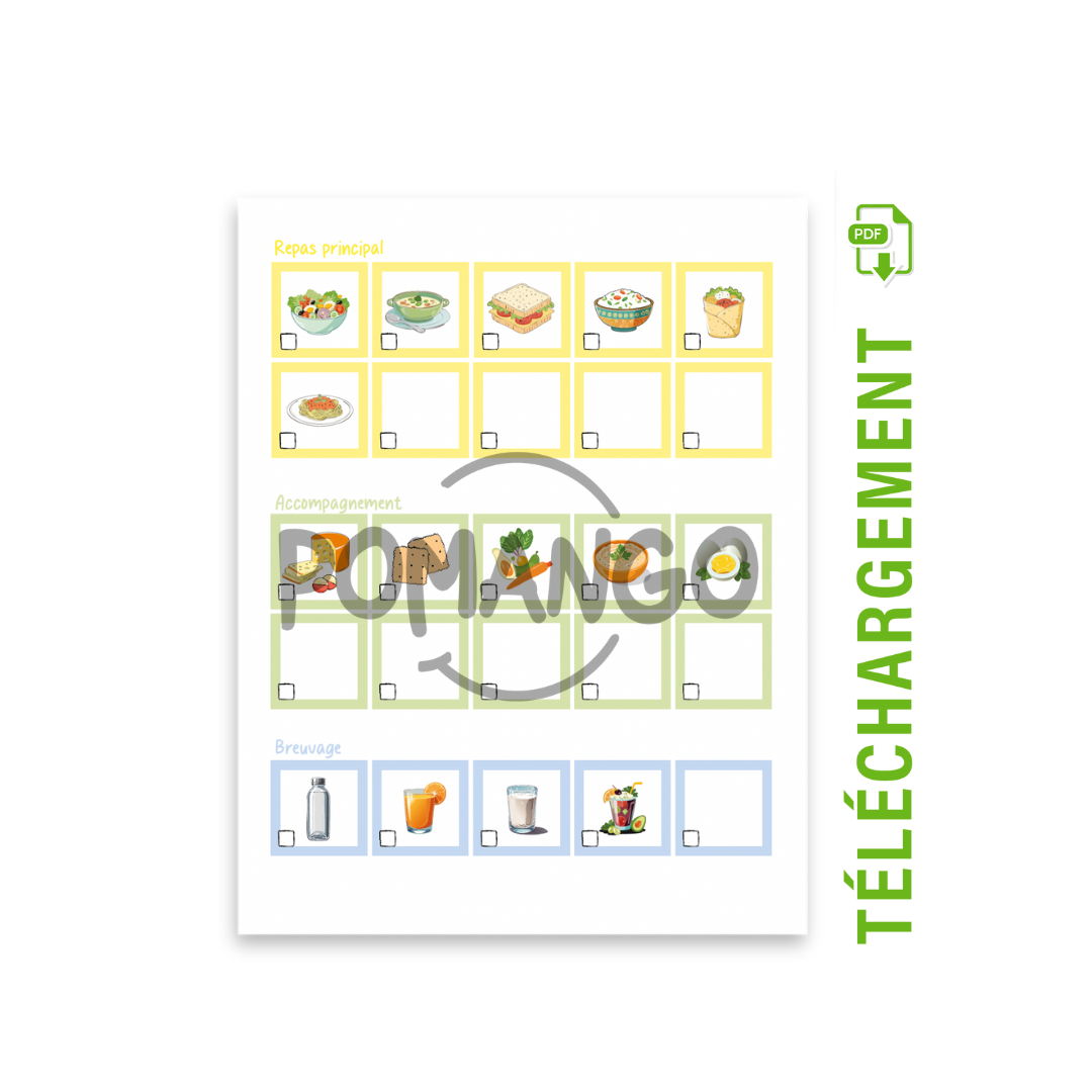 Je prépare mon lunch seul à imprimer