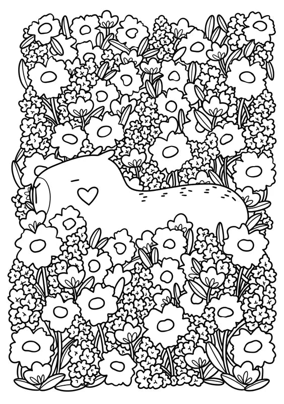 Coloriages - Adorables capybaras