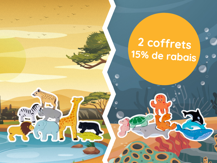  Pomango Wooden Animal Set