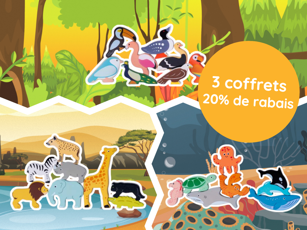  Pomango Wooden Animal Set