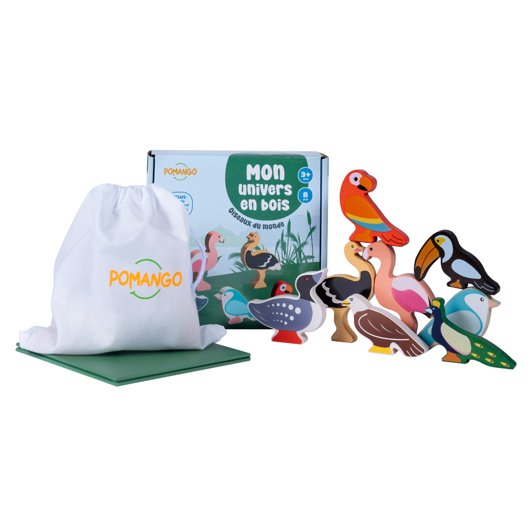 Coffret animaux en bois Pomango