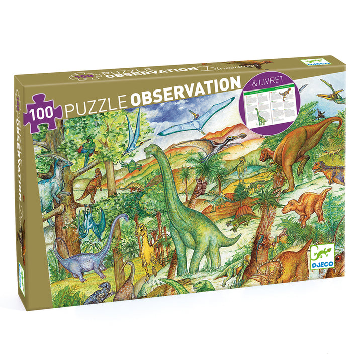 Observation puzzle 100 pieces dinosaurs