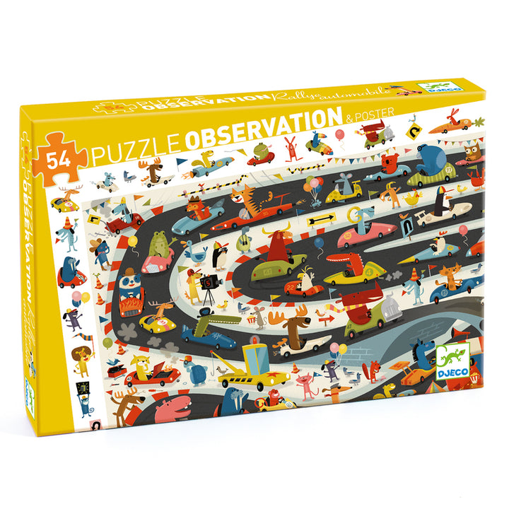 Observation puzzle 54 pieces Car rally