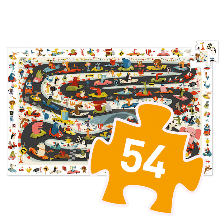 Observation puzzle 54 pieces Car rally