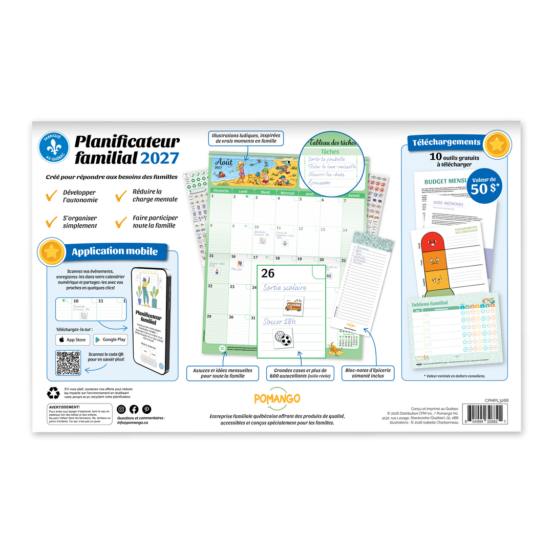 PLANIFICATEUR FAMILIAL 2026-2027
