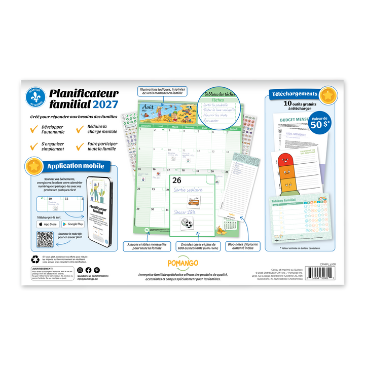 PLANIFICATEUR FAMILIAL 2026-2027