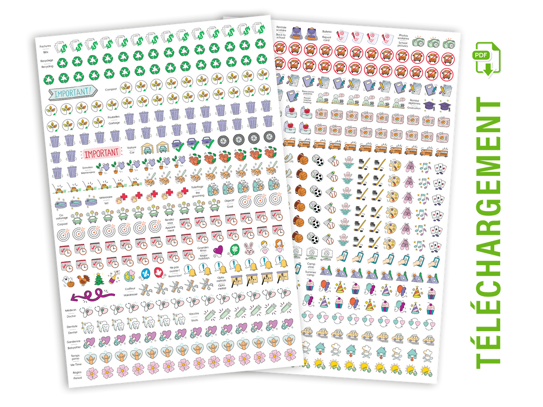 Additional Stickers - Family Calendar