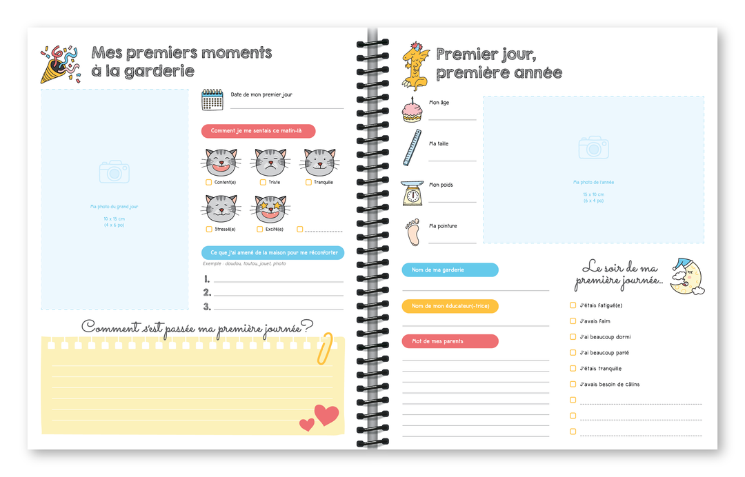 Cahier Mes souvenirs de garderie