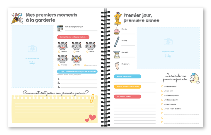 Cahier Mes souvenirs de garderie