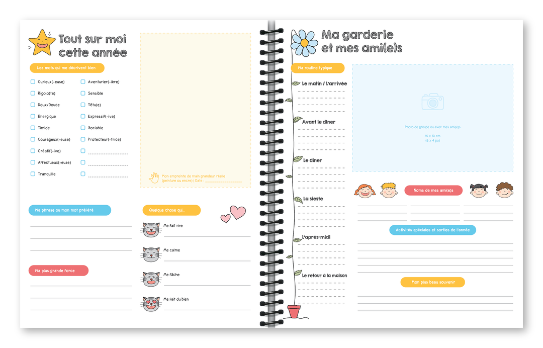 Cahier Mes souvenirs de garderie