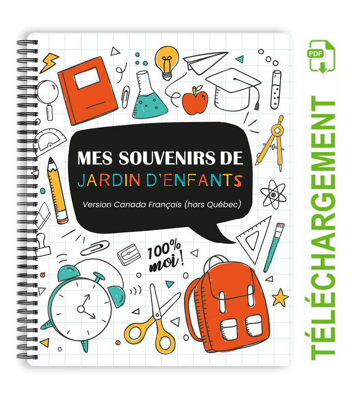 Cahier mes souvenirs d'école téléchargeable-jardin d'enfants | Canada Français (hors Québec)