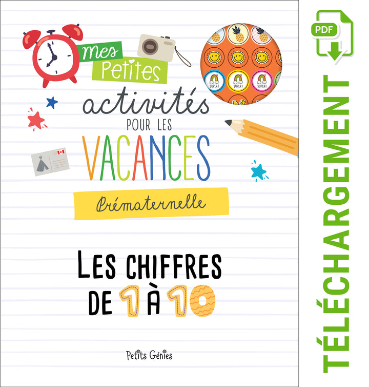 Mes Activités De Vacances- Prématernelle- Chiffres (À Télécharger)