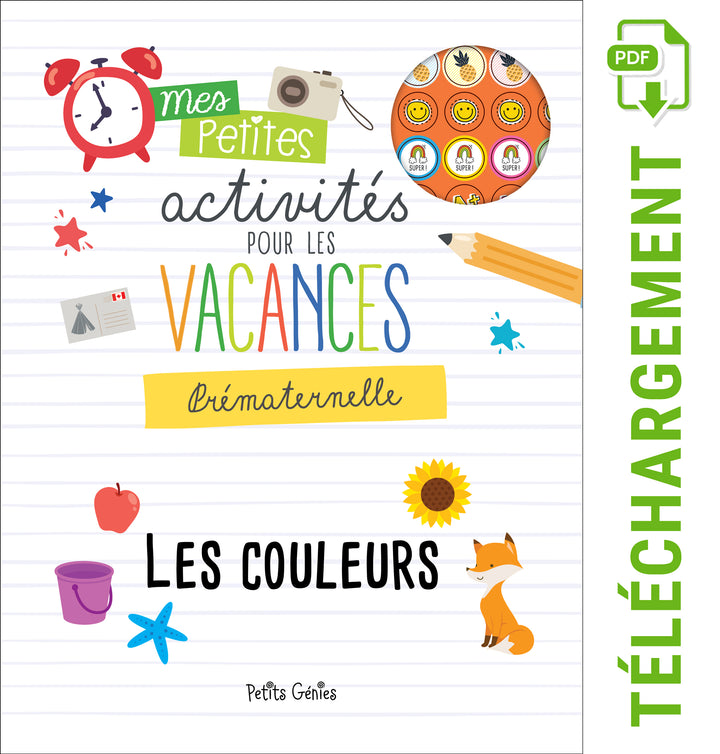 Mes Activités De Vacances- Prématernelle- Couleurs (À Télécharger)