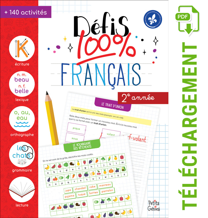 Défis 100% français- 2e année (à télécharger)