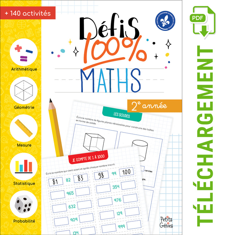 Défis 100% maths-2e année (à télécharger)