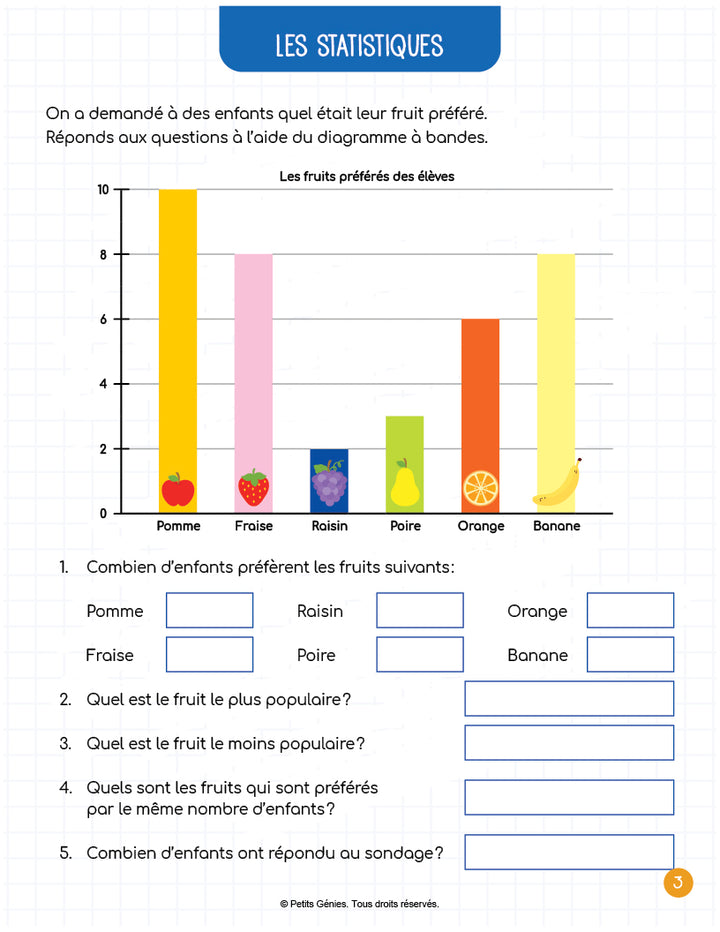 Défis 100% Maths- 2e Année- Statistique (À Télécharger)