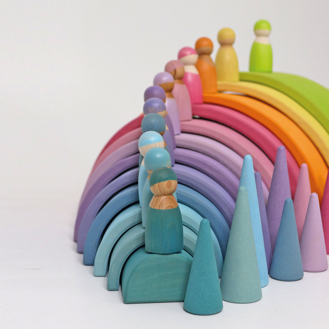 12 Pastel Wooden Characters