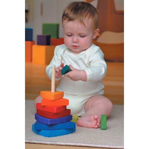 Wooden Stacking Tower - 11 Pieces 