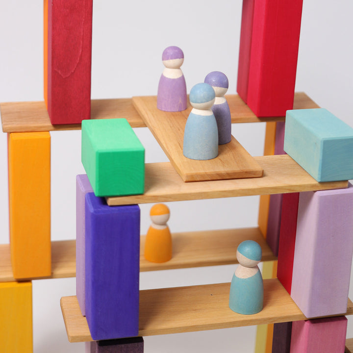 12 Pastel Wooden Characters