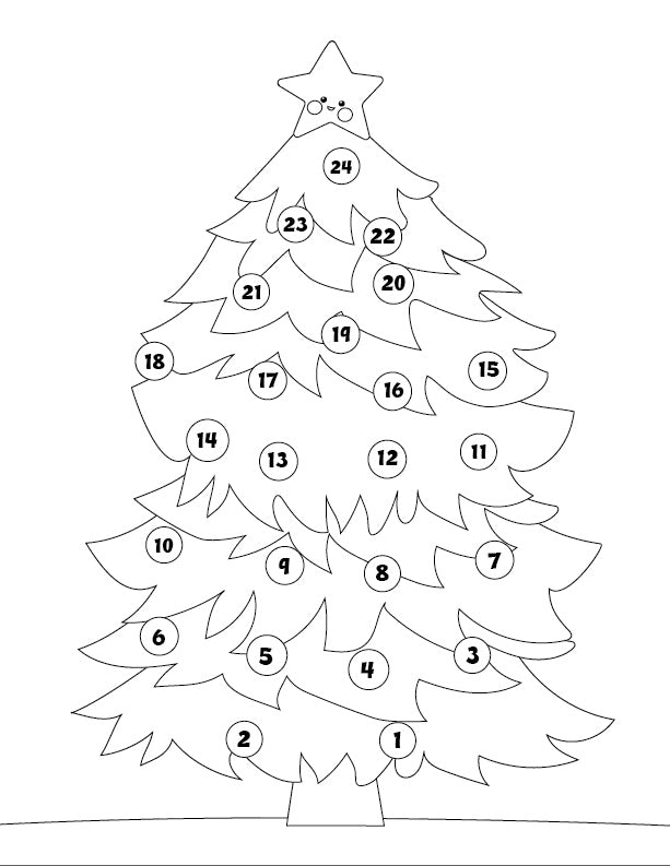 Le Calendrier De L'avent À Colorier - Imprimable