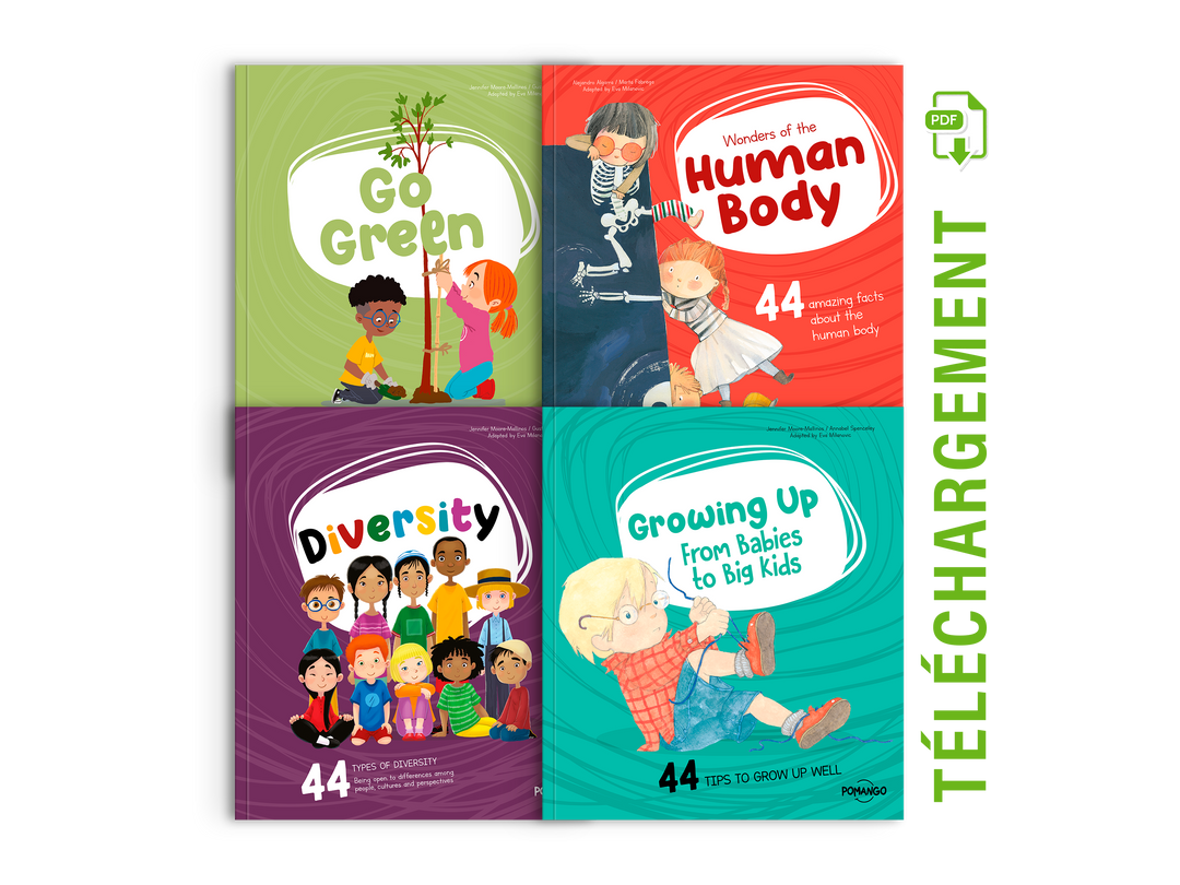 Set of 4 educational books - learn and grow collection