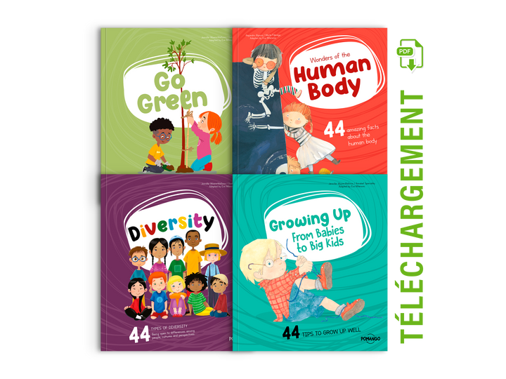 Set of 4 educational books - learn and grow collection