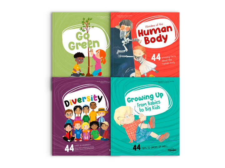 Set of 4 educational books - learn and grow collection