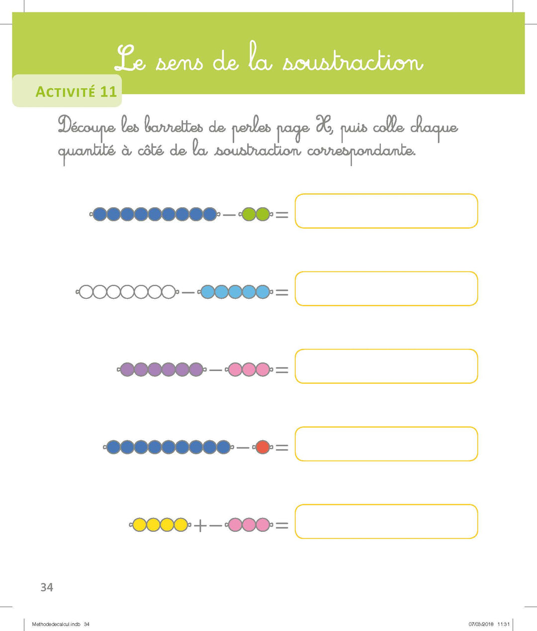 Ma méthode de calcul montessori