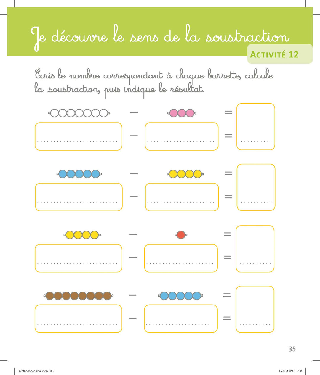 Ma méthode de calcul montessori