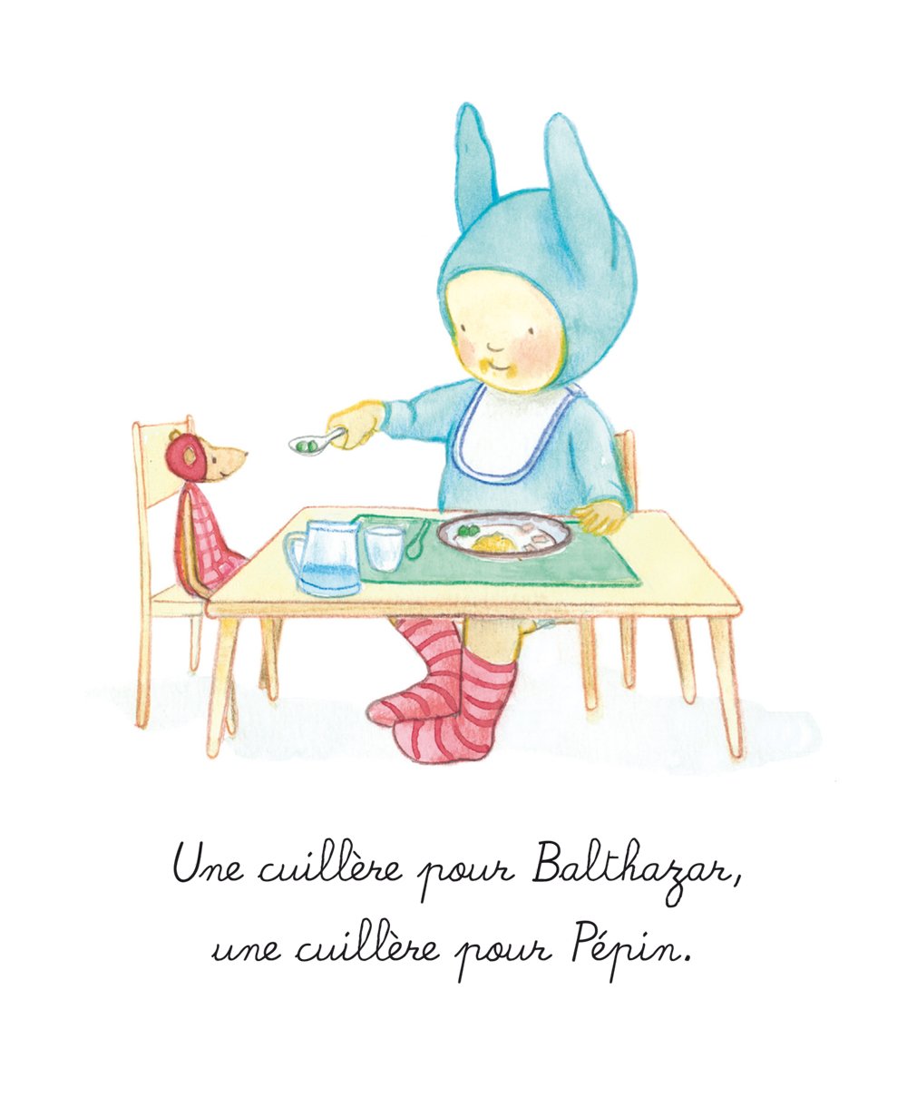 Bébé balthazar - à table