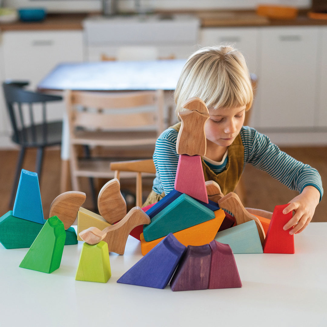 Large Wooden Rainbow Lion