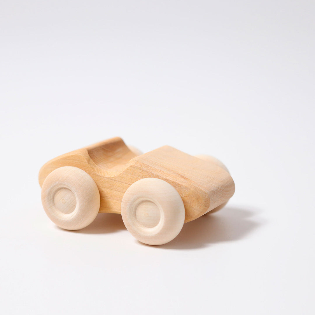 6 Natural Wooden Cars 