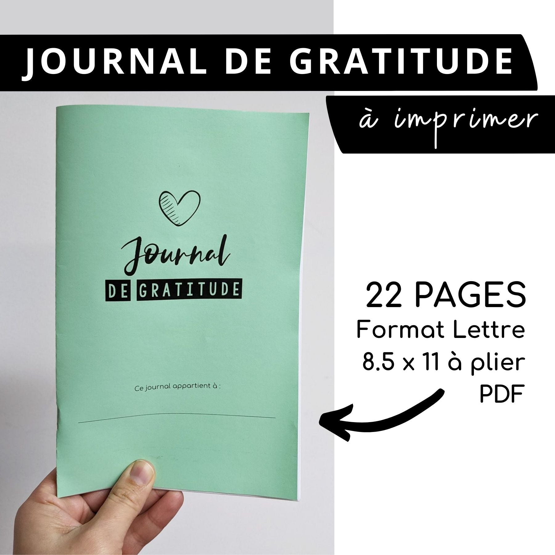 Mon Journal De Gratitude - Imprimable – Pomango