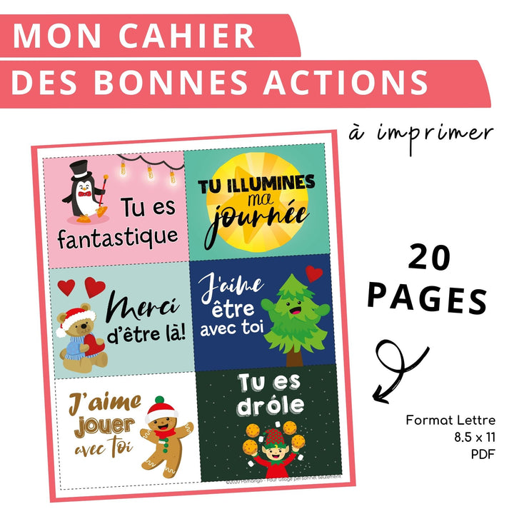 Mon Cahier Des Bonnes Actions - Imprimable