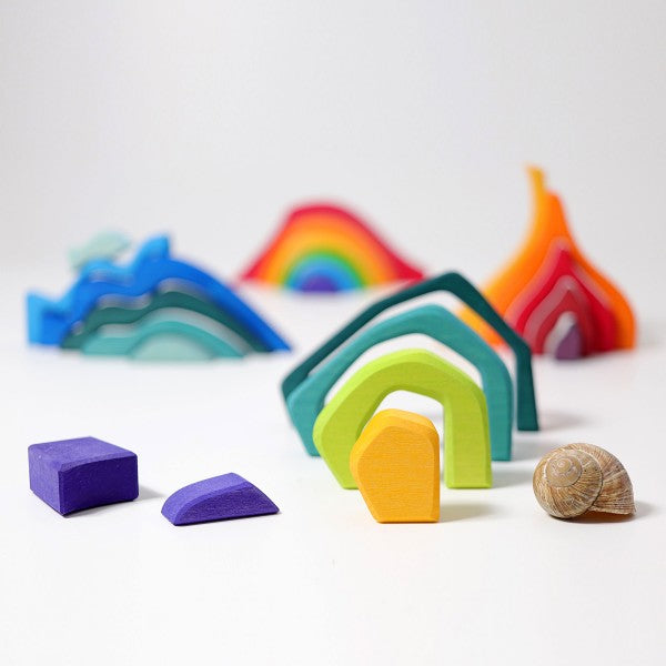 Small Wooden Construction Set - The 4 Elements